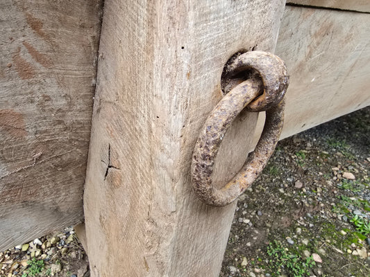 Victorian Horse Stable Manger / Feeding Trough with Hay Rack and Iron Tether Rings
