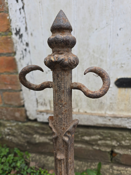 Pair of Victorian Cast Iron Estate Chain Barrier Posts