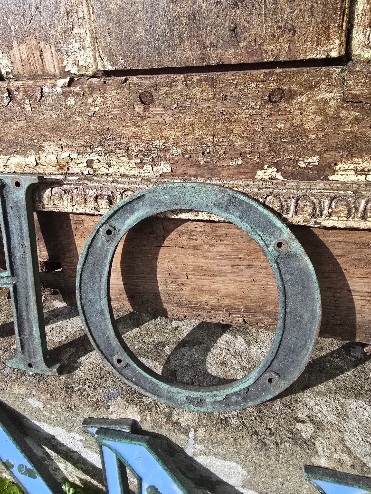 Vintage French Architectural Enamel Letters