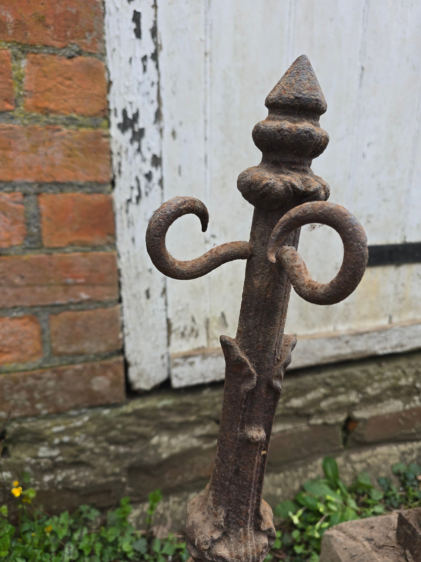 Pair of Victorian Cast Iron Estate Chain Barrier Posts