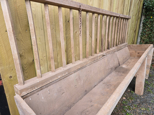 Victorian Horse Stable Manger / Feeding Trough with Hay Rack and Iron Tether Rings