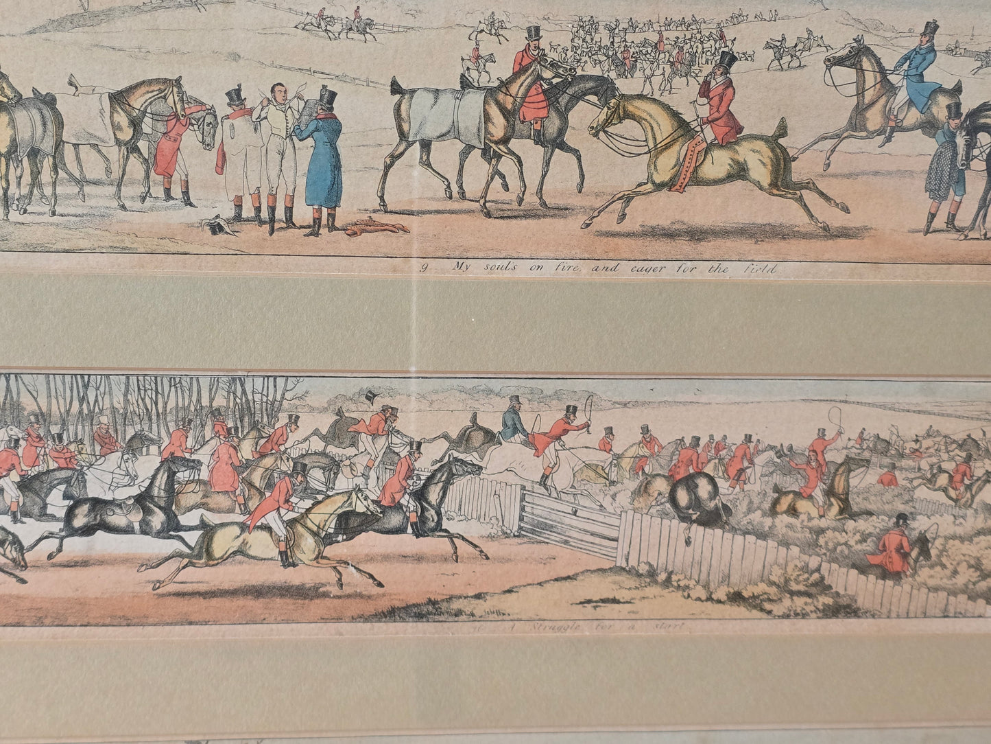 Set of Four Early 19th Century Fox Hunting Coaching Prints – Published by S. & J. Fuller, London