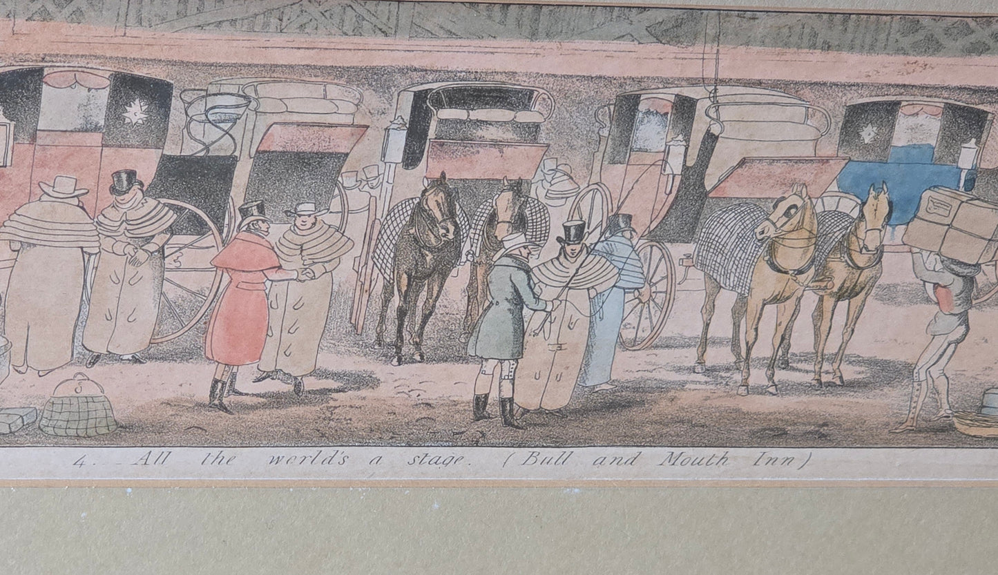 Set of Four Early 19th Century Fox Hunting Coaching Prints – Published by S. & J. Fuller, London