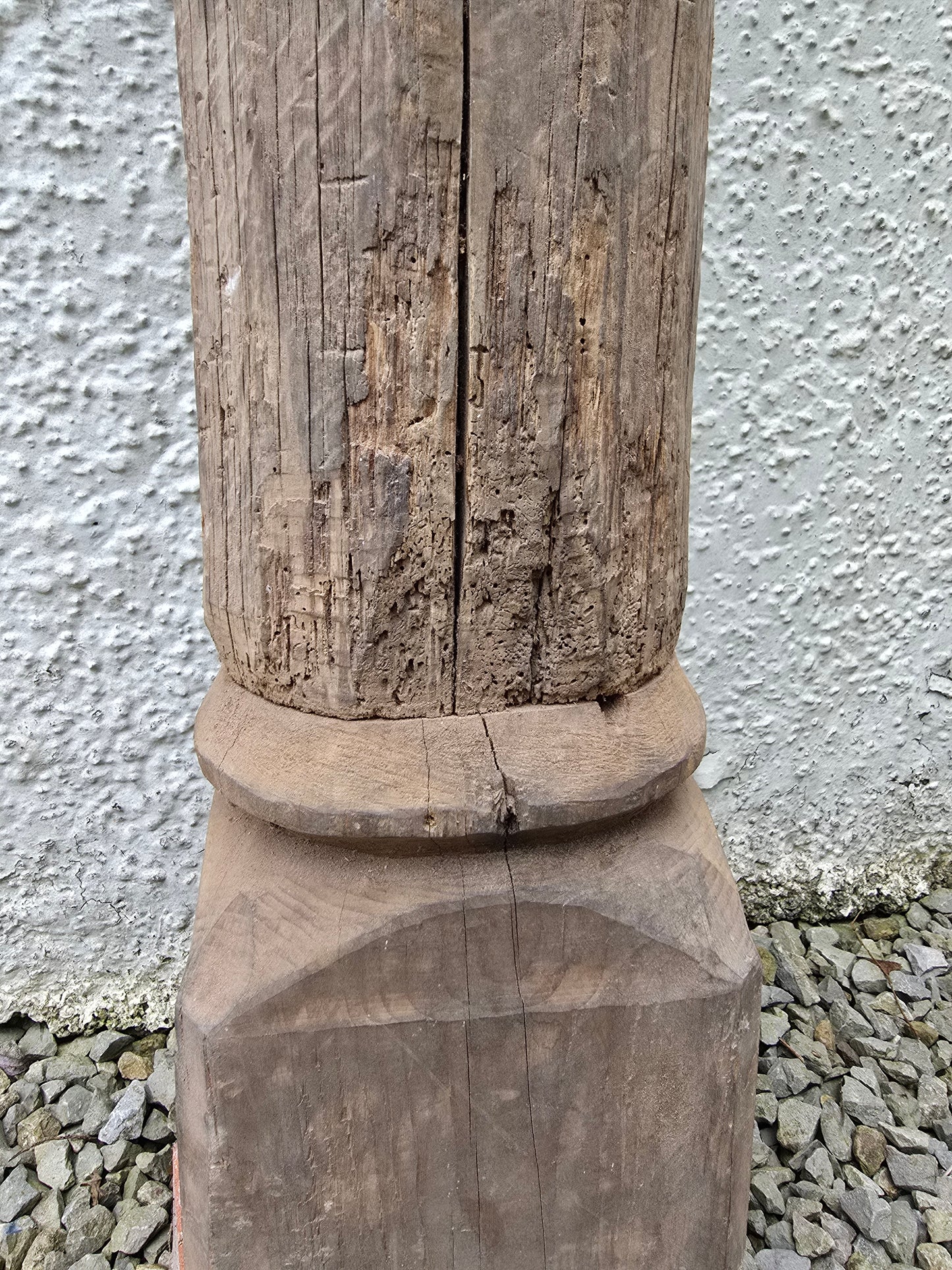 Antique Hand Carved Swat Valley Wooden Pillars – Pair of Architectural Salvage Posts