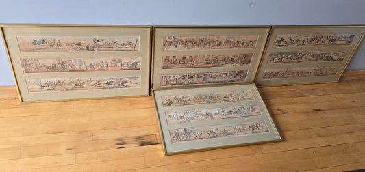 Set of Four Early 19th Century Fox Hunting Coaching Prints – Published by S. & J. Fuller, London
