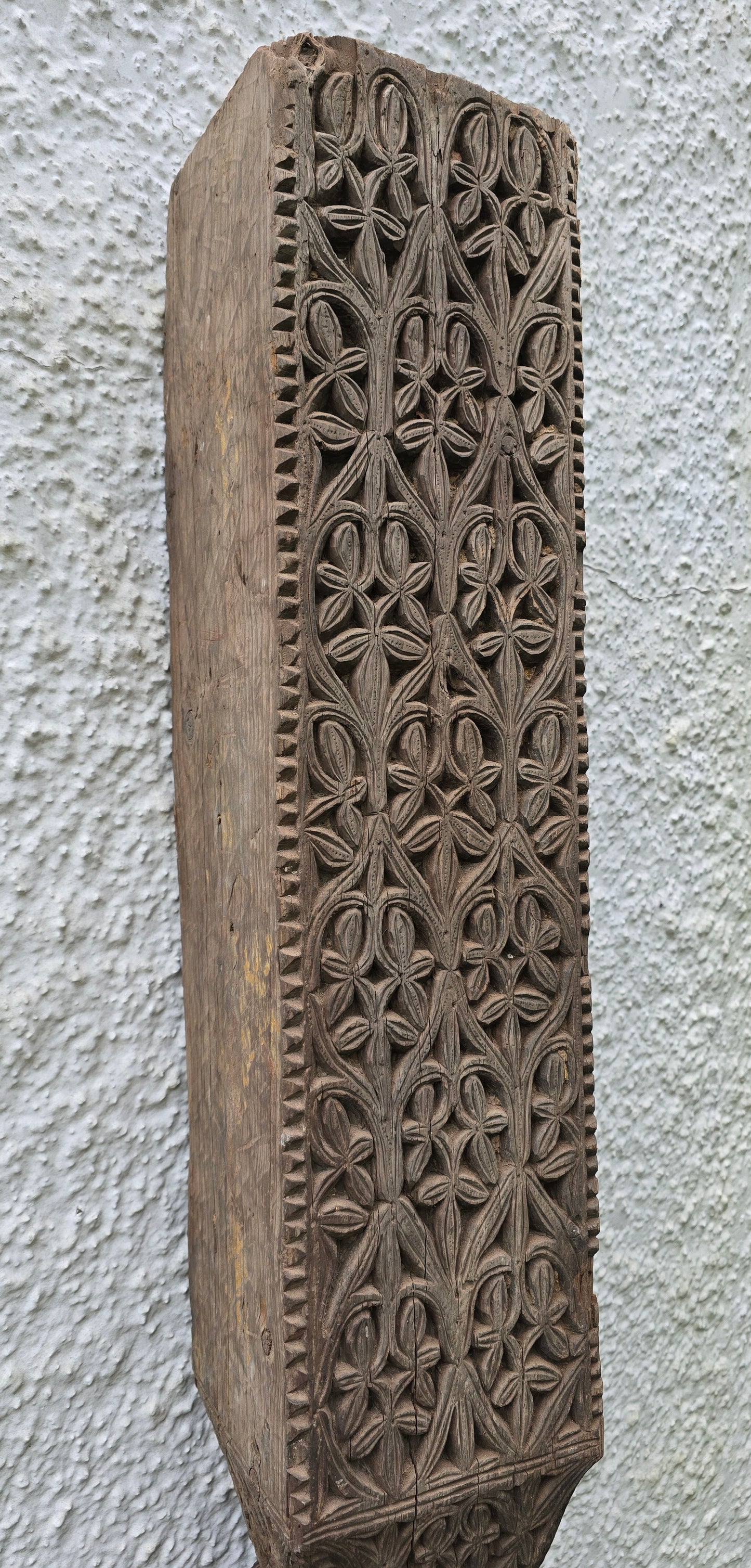 Antique Hand Carved Swat Valley Wooden Pillars – Pair of Architectural Salvage Posts