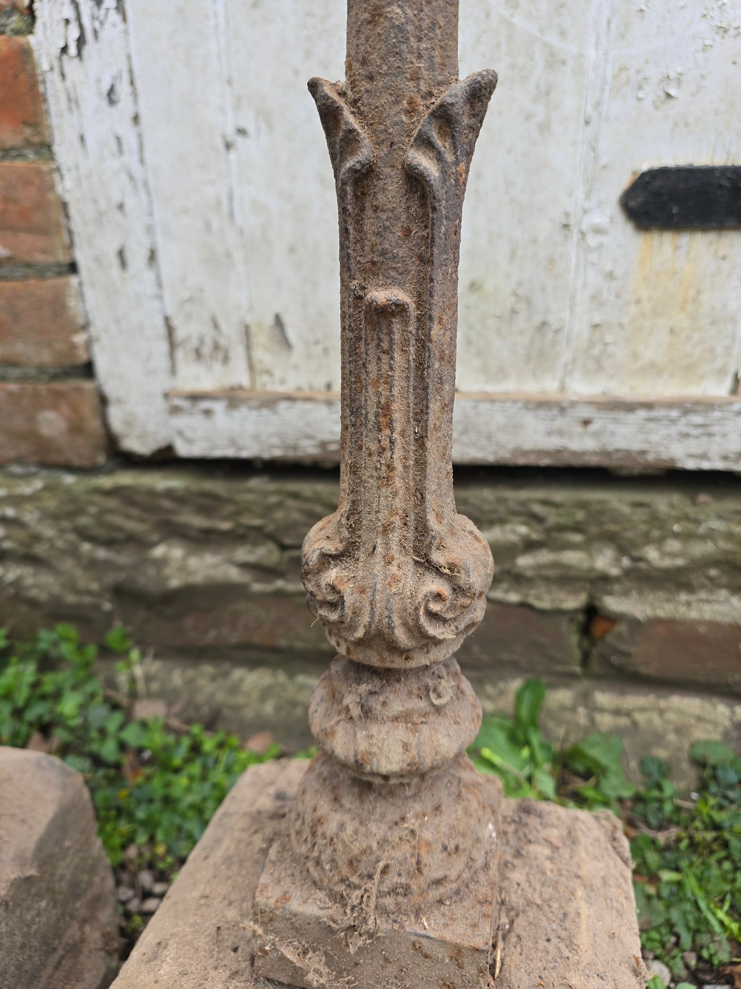 Pair of Victorian Cast Iron Estate Chain Barrier Posts